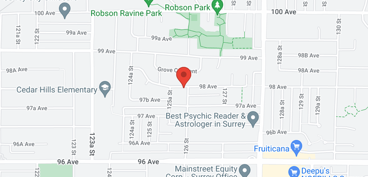 map of 12588 98 AVENUE